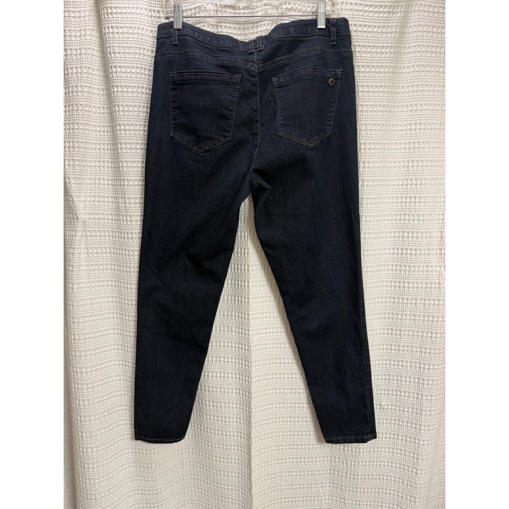 Democracy Ab Solution Jeans Sz 12 Dark Indigo Blue EUC‎ Stretch Slimming Classic - Picture 3 of 5